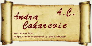 Andra Čakarević vizit kartica